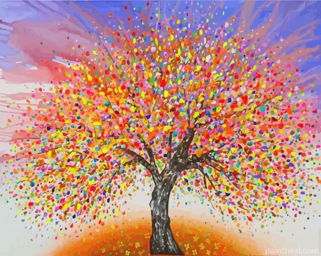 The Abstract Tree Art Painting By Numbers Kits