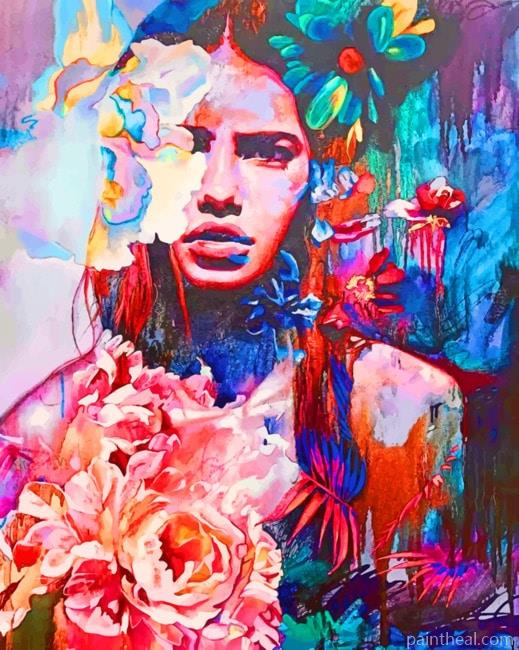 Abstract Colorful Woman NEW Painting By Numbers Kits