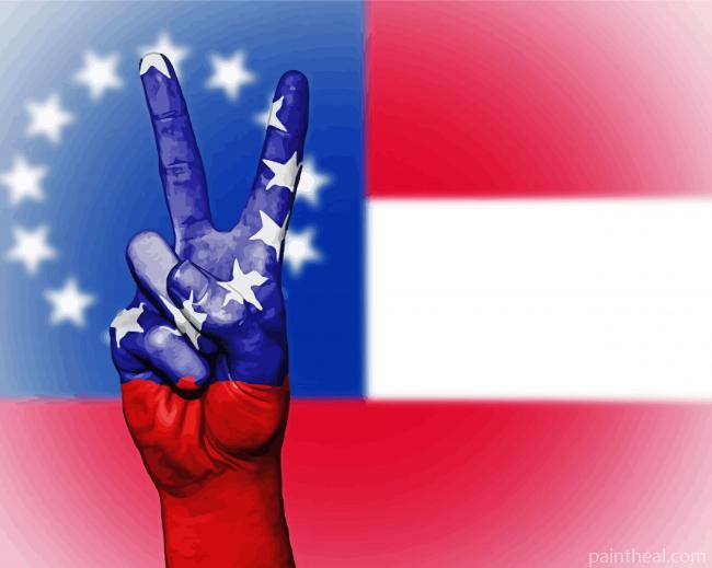 Rebel Flag Painting By Numbers Kits