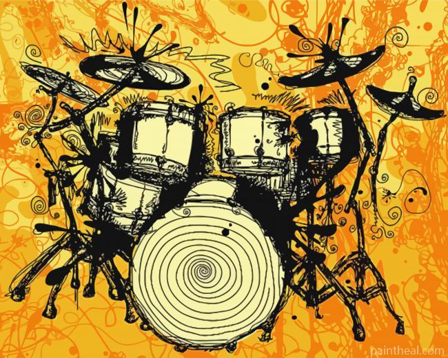 Abstract Drumkit Painting By Numbers Kits