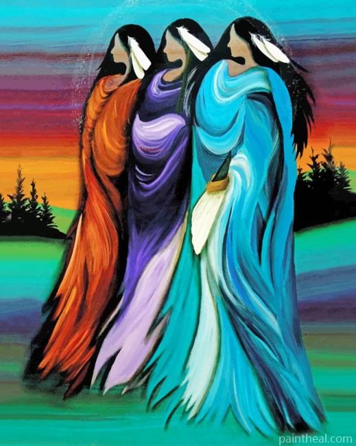 Abstract Native Ladies NEW Painting By Numbers Kits