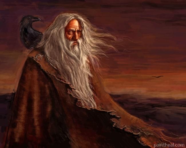 Ancient Odin Art Painting By Numbers Kits