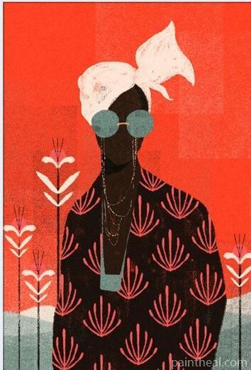 African Illustration Art People Painting By Numbers Kits