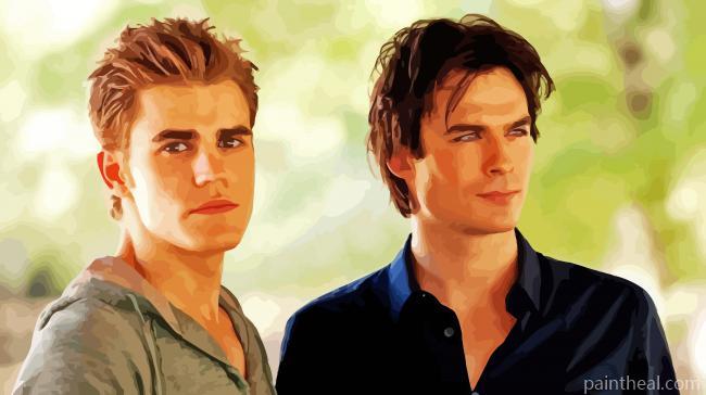 Demon And Stefan Salvatore Painting By Numbers Kits