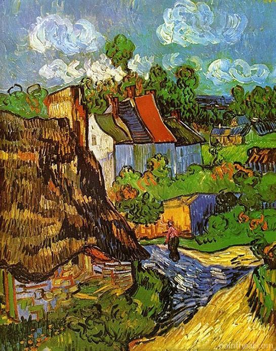 Houses In Auvers Van Gogh Painting By Numbers Kits