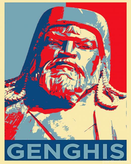 Genghis Khan Illustration Painting By Numbers Kits