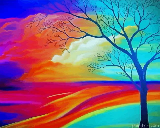 Abstract Tree Painting By Numbers Kits