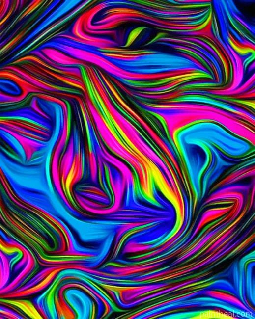 Aesthetic Abstract Colors Painting By Numbers Kits