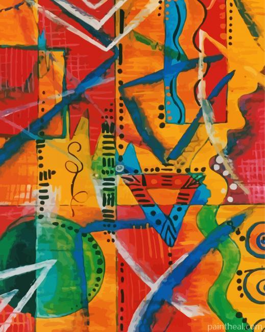 Aesthetic African Abstract Painting By Numbers Kits