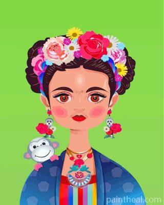 Frida Kahlo And Monkey Painting By Numbers Kits