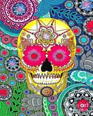 Abstract Colorful Skull NEW Painting By Numbers Kits