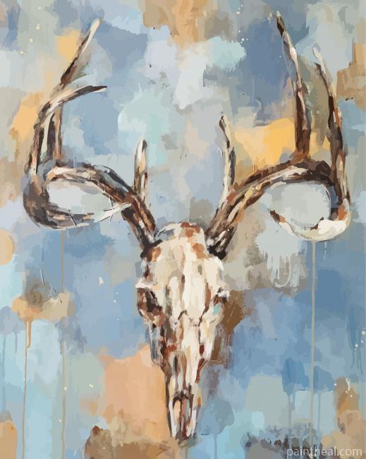 Abstract Deer Skull Painting By Numbers Kits