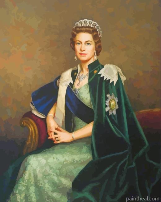 Queen Elizabeth Portrait Painting By Numbers Kits