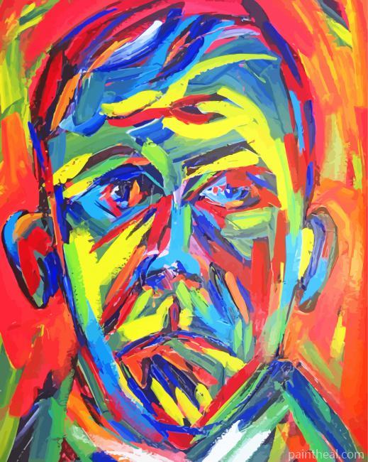 Colorful Face Oscar Kokoschka Painting By Numbers Kits