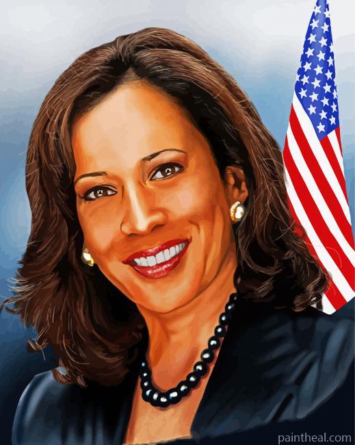 Kamala Harris Art Painting By Numbers Kits