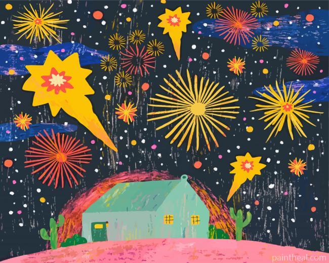 Fireworks Art Painting By Numbers Kits