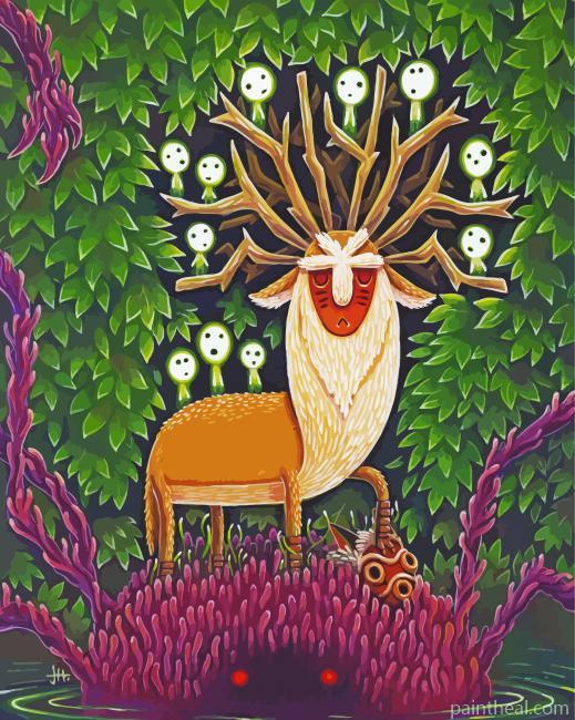 Aesthetic Forest Spirit Painting By Numbers Kits