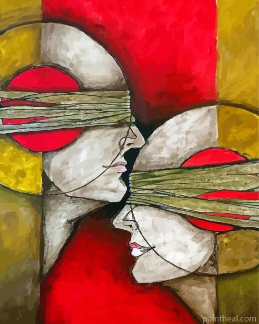 Abstract Blind Love Painting By Numbers Kits