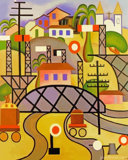 Estada De Ferro Central DP Brasil By Tarsila Do Amaral Painting By Numbers Kits