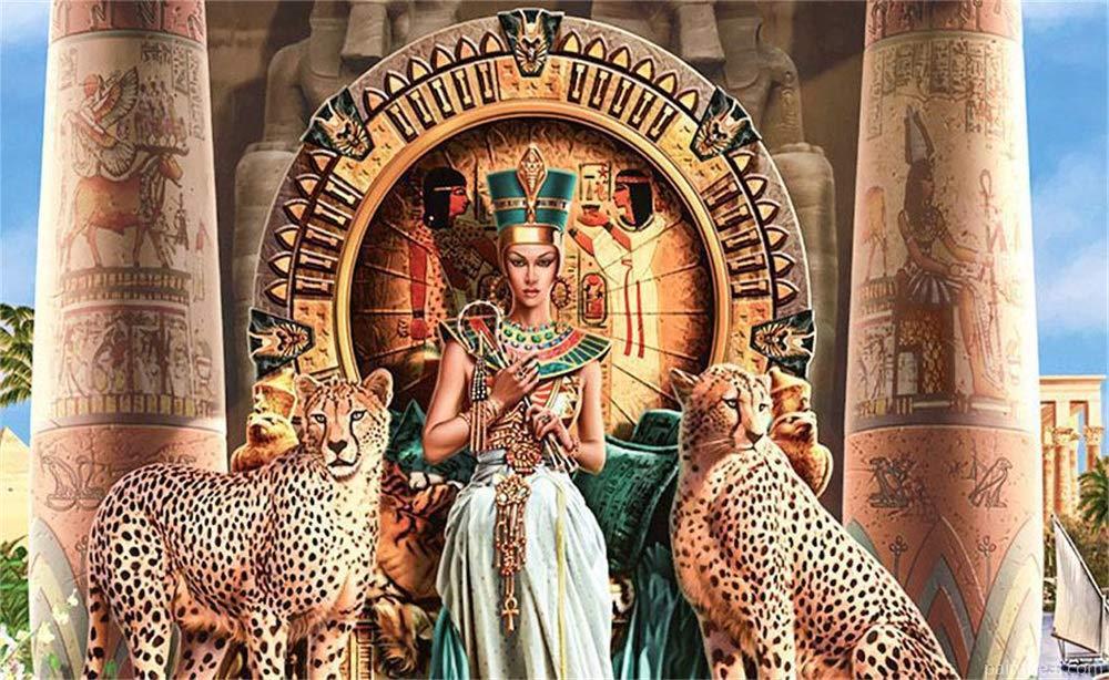 Egyptian Pharaoh With Leopards Painting By Numbers Kits