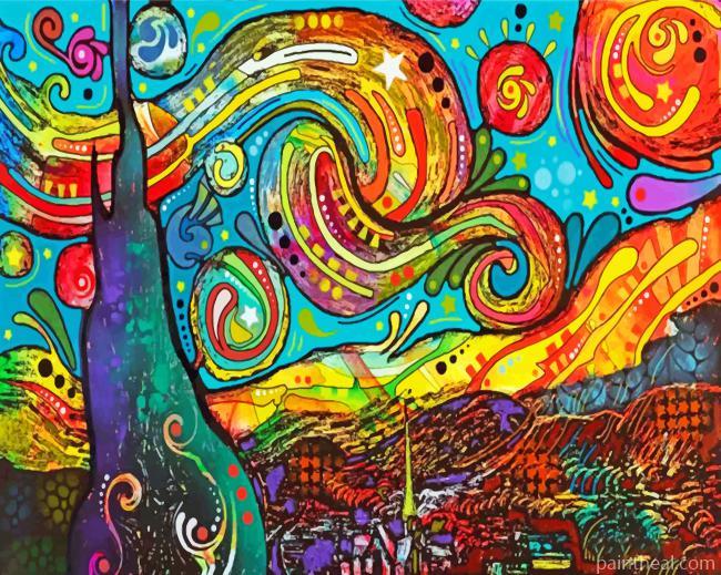 Starry Night Art Painting By Numbers Kits
