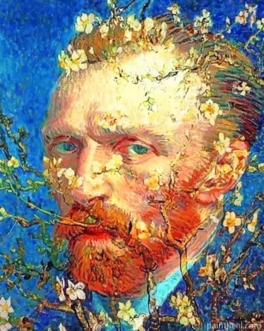 Van Gogh With Face With Flowers Painting By Numbers Kits