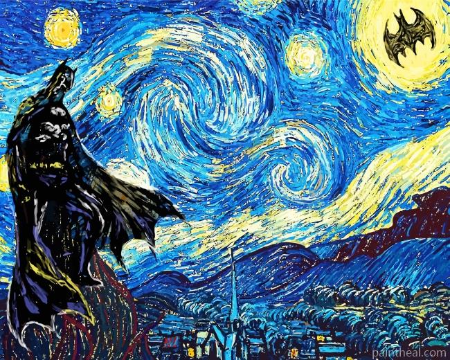 Batman Starry Night Painting By Numbers Kits