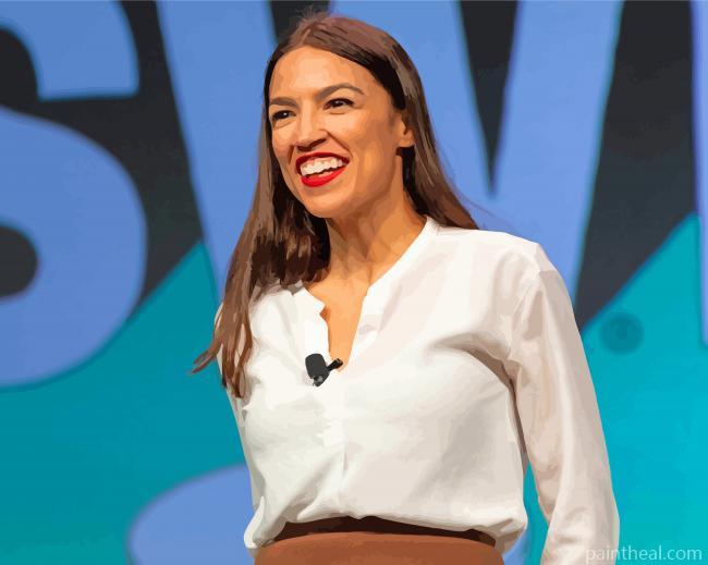 Alexandria Ocasio Cortez Representative Painting By Numbers Kits