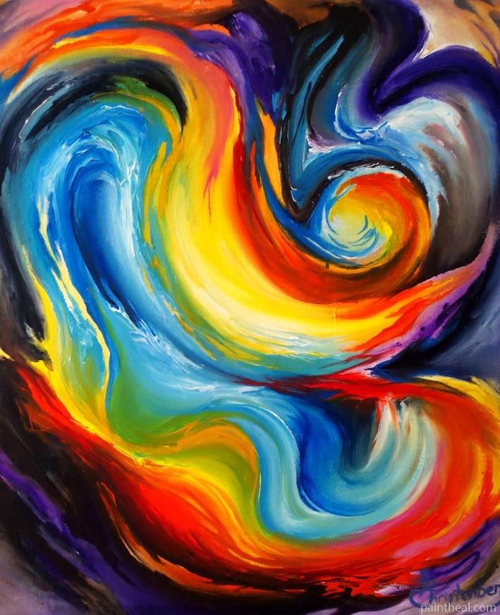 Color Mix Abstract Painting By Numbers Kits