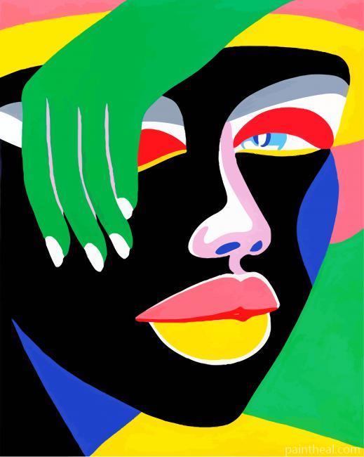 Colorful Abstract Face Painting By Numbers Kits