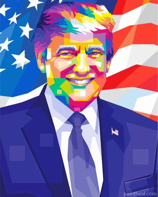 Donald Trump Pop Art Painting By Numbers Kits