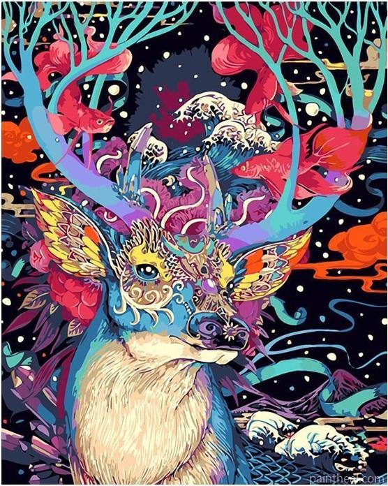 Abstract Deer Art Painting By Numbers Kits