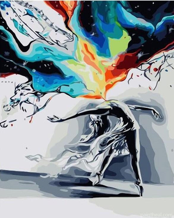 Abstract Ballet Dancer Modern Wall Art Panel Picture DIY Painting By Numbers Kits