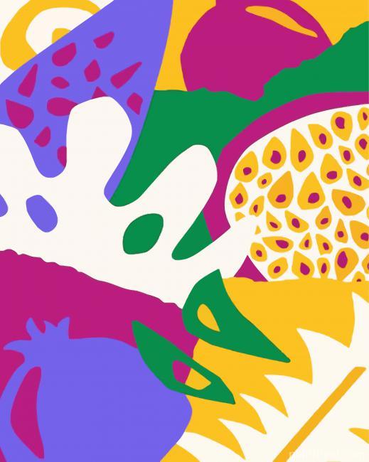 Abstract Fruit Illustration Painting By Numbers Kits