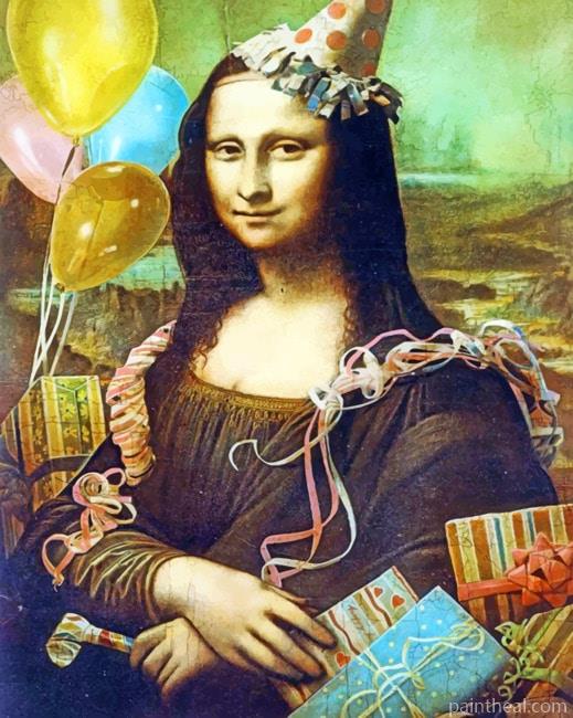 Happy Birthday Mona Lisa Painting By Numbers Kits