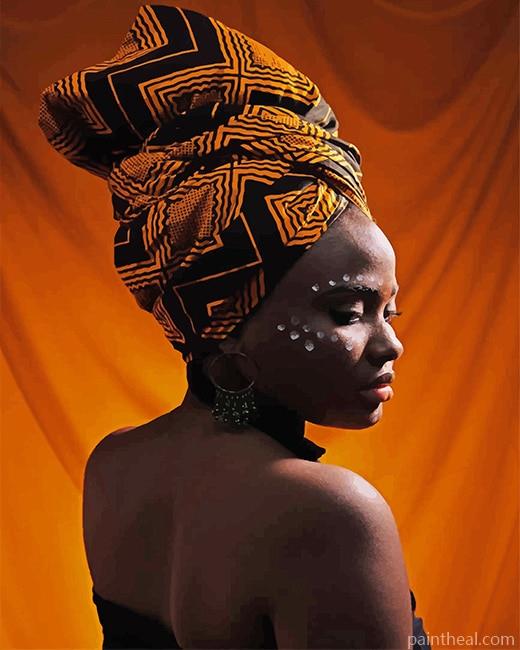 African Woman Painting By Numbers Kits