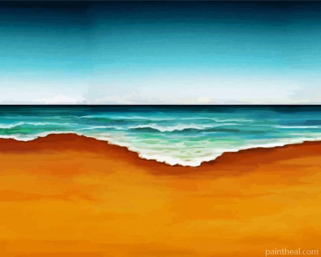 Semi Abstract Beach Painting By Numbers Kits