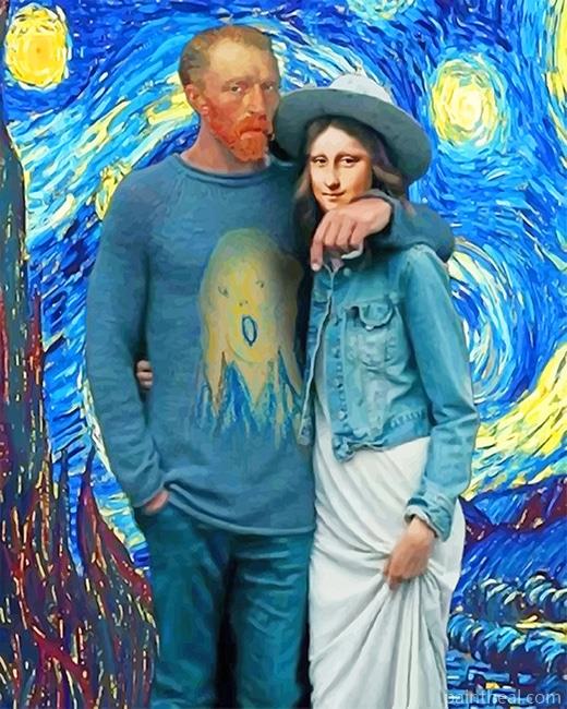 Van Gogh and Mona Lisa Painting By Numbers Kits