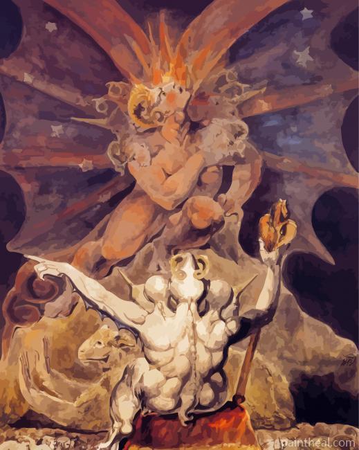The Number Of The Beast By William Blake Painting By Numbers Kits