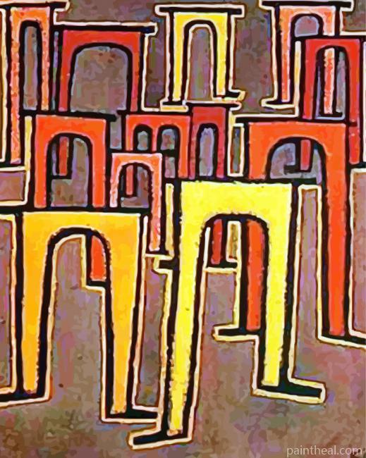 Revolution des Viadukts by Paul Klee Painting By Numbers Kits