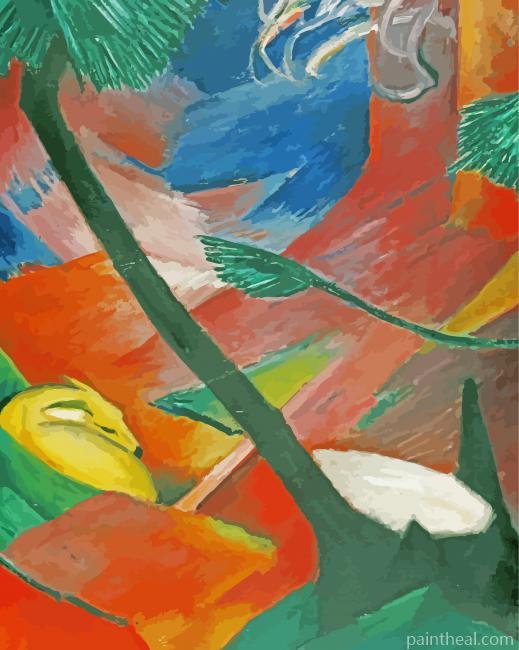 Franz Marc Reh Im Wald Art Painting By Numbers Kits
