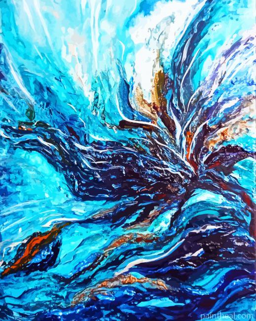Abstract Water Art Painting By Numbers Kits