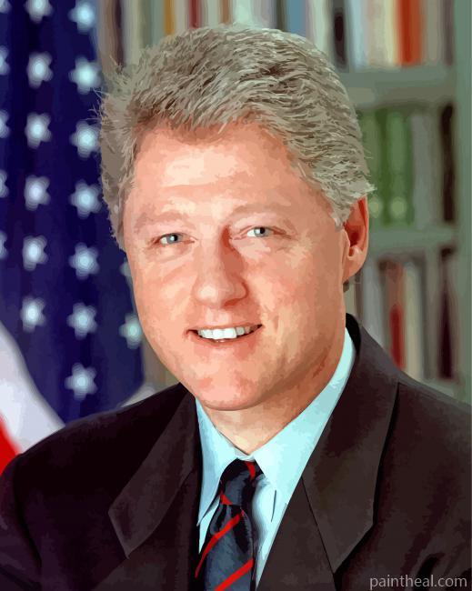 President Bill Clinton Painting By Numbers Kits