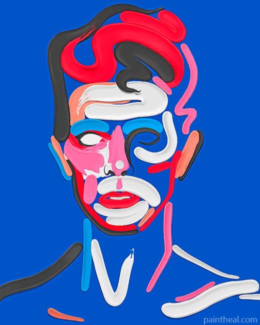 Boy Face Illustration Painting By Numbers Kits