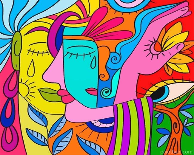 Abstract Colorful Art Painting By Numbers Kits