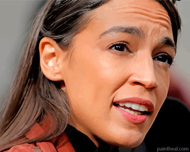 Close Up Alexandria Ocasio Cortez Painting By Numbers Kits