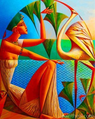 Egyptian Cubism Woman Painting By Numbers Kits