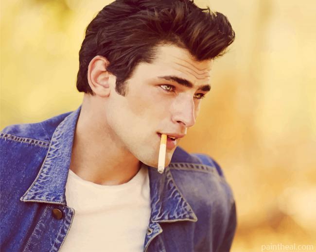 Sean O Pry Smoking Cigarette Painting By Numbers Kits