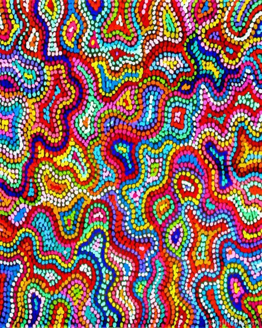 Colorful Aboriginal Art Painting By Numbers Kits