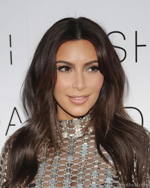 Brown Haired Kim Kardashian Painting By Numbers Kits